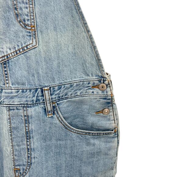 Levi's Original Overalls Jeans Denim Medium Light Wash Blue Size Large - Picture 6 of 16